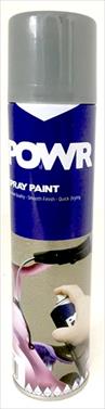 PAINT SPRAY STD GREY SILVER 300ML POWR