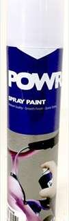 PAINT SPRAY STD WHITE MATT 300ML POWR
