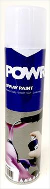 PAINT SPRAY STD WHITE MATT 300ML POWR