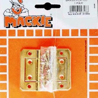 MACKIE HINGE FLUSH BR/P  50MM 1PR