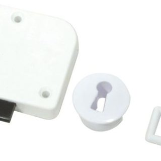 MACKIE LOCK CUPBOARD PLASTIC WHITE SET