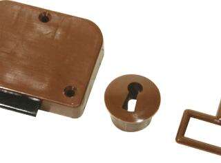 MACKIE LOCK CUPBOARD PLASTIC BROWN SET