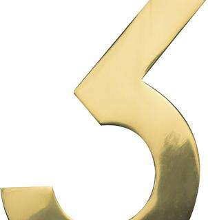 Mackie Numeral Solid Brass 152Mm No.3