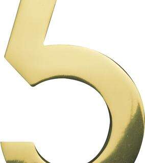 Mackie Numeral Solid Brass 152Mm No.5