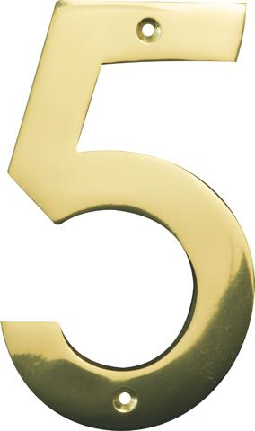 Mackie Numeral Solid Brass 152Mm No.5