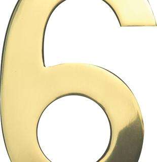 Mackie Numeral Solid Brass 152Mm No.6
