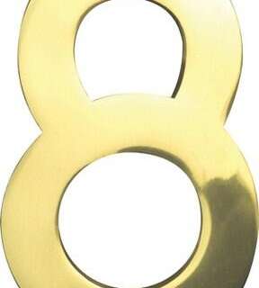 Mackie Numeral Solid Brass 152Mm No.8