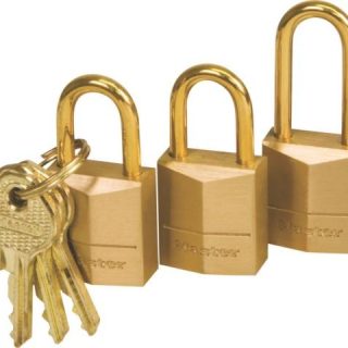 MASTER PADLOCK BRASS 15MM P/3 K/A 205768