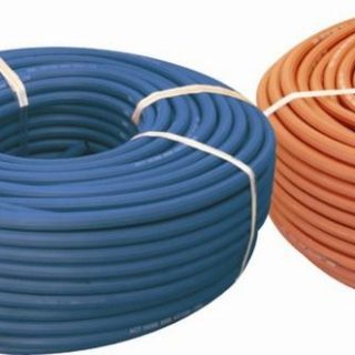 HOSE GAS RIBBED OXY BLUE 8MMX100M MWELD