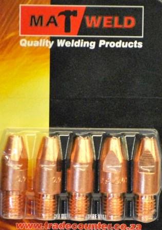 MATWELD P/P CONTACT TIP M6X.9 P/5