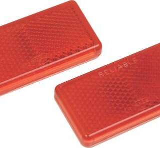 Reflective Oblong Stick-On Red P/2