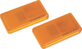Reflective Oblong Stick-On Amber P/2
