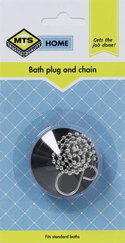 MTS HOME PLUG BATH PVC BLACK & CHAIN