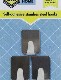 MTS HOME RECTANGLE HOOKS SS SMALL P/3