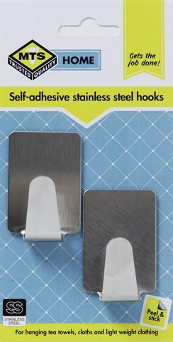 MTS HOME RECTANGLE HOOKS SS MED P/2