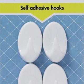 MTS HOME OVAL HOOK PVC WHITE SMALL P/4