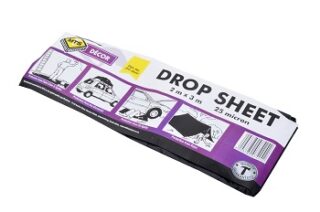 MTS DROPSHEET BLACK 2X3M 25MIC