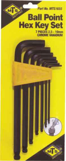 ALLENKEY MTS SET.BALL 2.5-10MM 7PC 1655