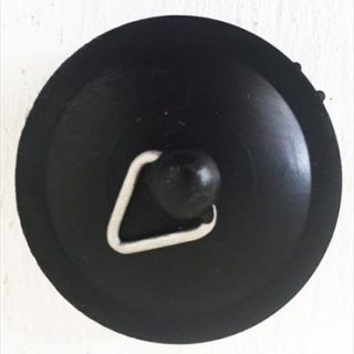PLUG BASIN DROP IN PVC BLACK 38MM