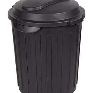 REFUSE BIN ROUND 60L BLACK PRIDE