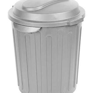 REFUSE BIN ROUND 60L SILVER PRIDE