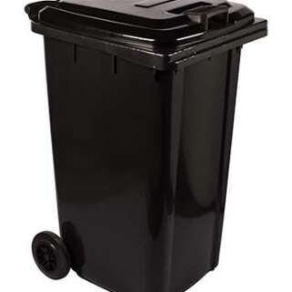 REFUSE BIN WHEELIE 240L BLACK LID PRIDE