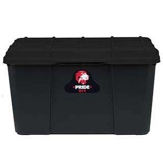 STORAGE BOX FULL BLACK 45L PRIDE