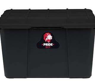 STORAGE BOX FULL BLACK 65L PRIDE