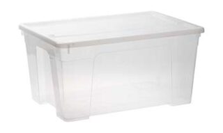 STORAGE BOX CLEAR 45L CONTOUR