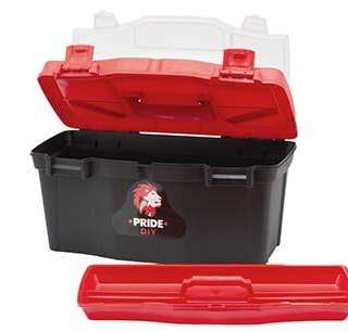 TOOLBOX PLASTIC 50CM PRIDE BLACK