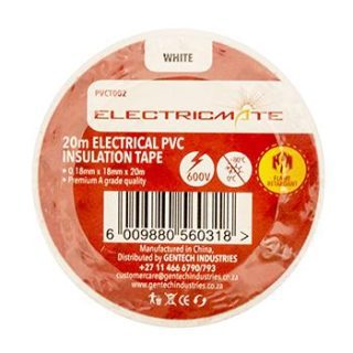 Tape Insulation White 20M Electricmate