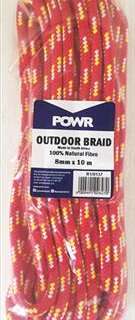ROPE OUTDOOR BRAIDED HANK 8MMX10MT