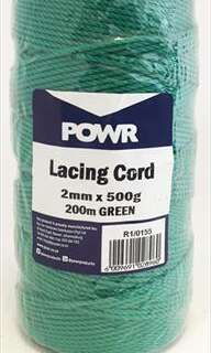 CORD LACING GREEN 2MMX500GR