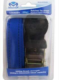 RATCHET TIE DOWN MARATHON 25MM X 5MT M116-RTD250