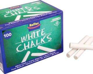 CHALK SCHOOL BOARD MTS WHITE P/100