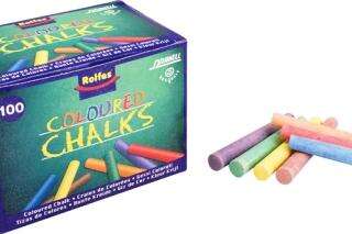 CHALK SCHOOL BOARD MTS COLOURED P/100