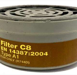 RESPIRATOR FILTER-PAINT/CHEM/GAS BROWN PER 2 (A1)