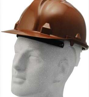 CAP SAFETY (PEAK) BROWN LINED