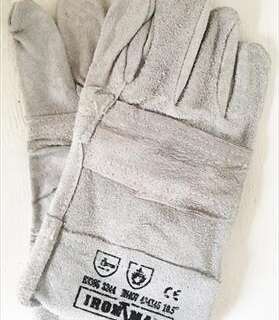 GLOVES LEATHER/CH CHROME COW SPLIT D/PALM 6CM WRIS