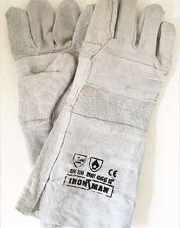 GLOVES LEATHER/CH WELD D/PALM  8"  LRG G006