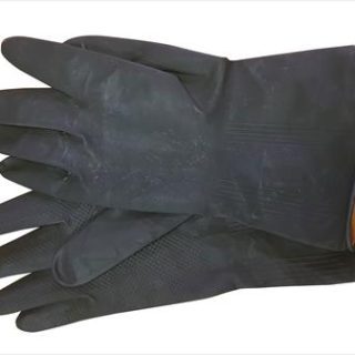GLOVES BUILDERS LATEX BLACK RUBBER G018