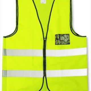 VEST REFLECTIVE FLU LIME  MEDUIM ZIP/POCKET Y-M