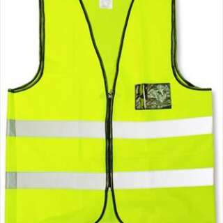 VEST REFLECTIVE FLU LIME LARGE ZIP/POCKET Y-L