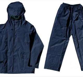 RAINSUIT 2PCE NAVY BLUE RUBBERISED SIZE SMALL RN-S