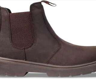 BOOT SAFETY CHEL PULLON OIL/ACID ST/CAP BROWN SABS SIZE  6