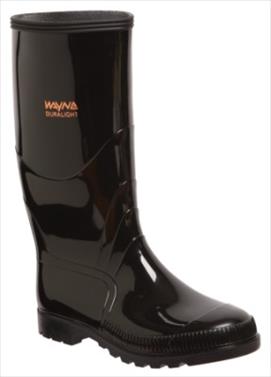 GUMBOOT DURALIGHT WAYNE KNEE/L BLACK N/STC SIZE  7 F1040