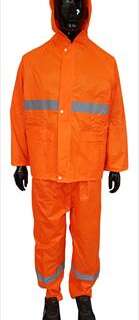 RAINSUIT RUBBERISED HI-VIS REFL TAPE  ORANGE MED