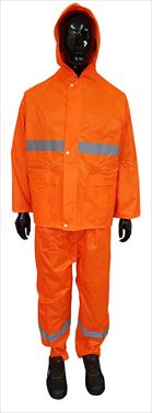 RAINSUIT RUBBERISED HI-VIS REFL TAPE  ORANGE MED