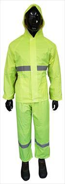 RAINSUIT RUBBERISED HI-VIS REFL TAPE  LIME X/L  RRL