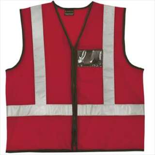 Vests Pioneer Refl Zip Id Pocket Red Sml Vo21